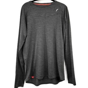 Flag Nor Fail Heather Gray Long Sleeve Crew Neck Shirt Size Medium